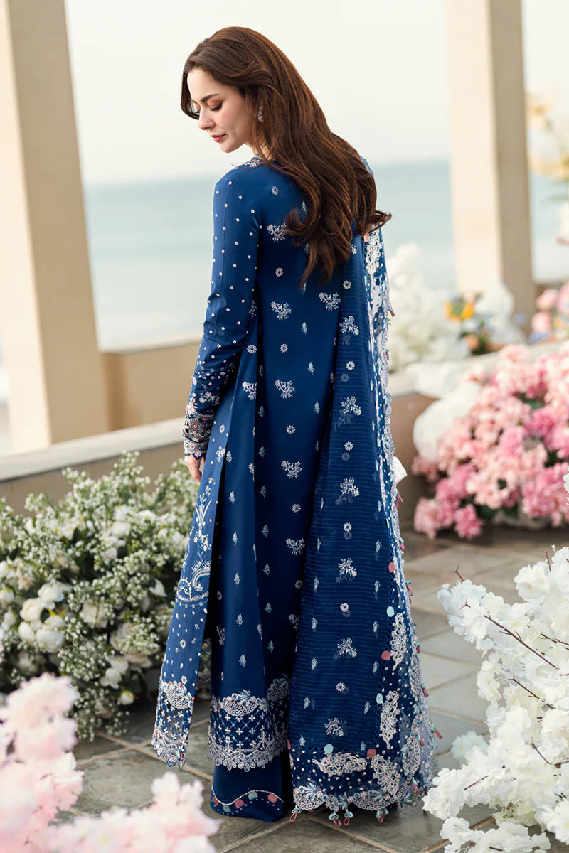 Qalamkar 3PC Unstitched Luxury Lawn Chikenkari Heavy Embroidered Suit