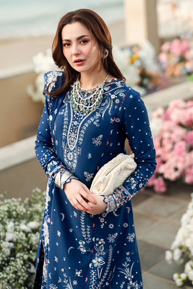 Qalamkar 3PC Unstitched Luxury Lawn Chikenkari Heavy Embroidered Suit
