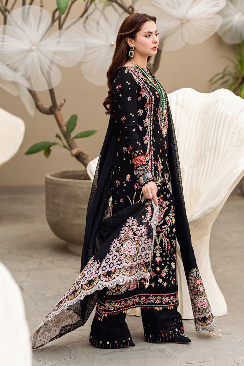 Qalamkar 3PC Unstitched Luxury Lawn Heavy Emb Suit
