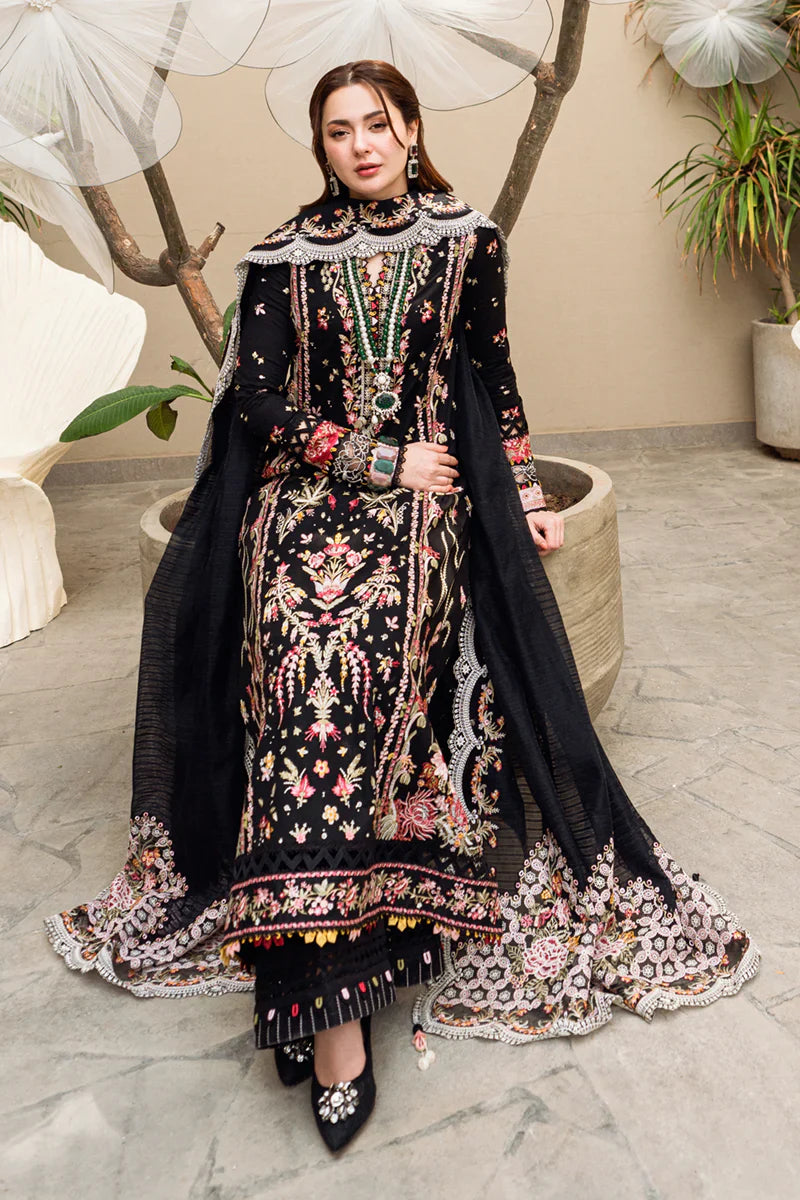 Qalamkar 001 Unstitched Luxury Dhanak Heavy Embroidered 3PC Suit