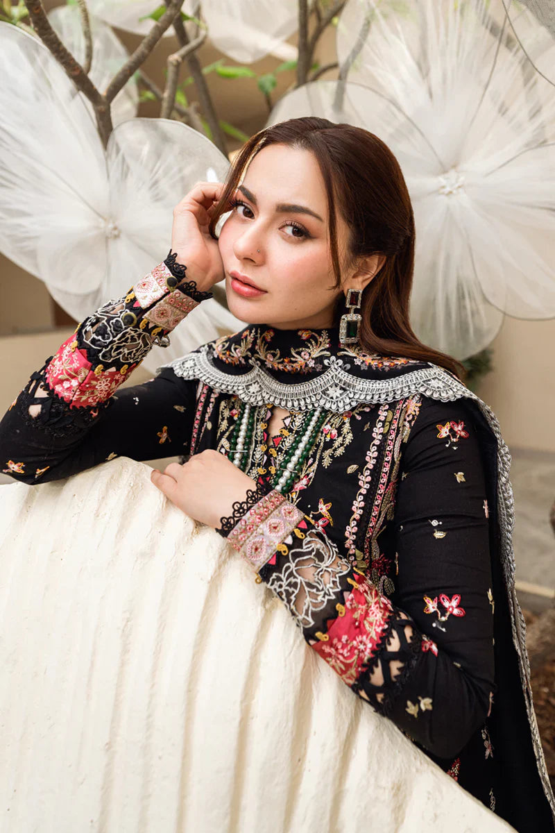 Qalamkar 001 Unstitched Luxury Dhanak Heavy Embroidered 3PC Suit
