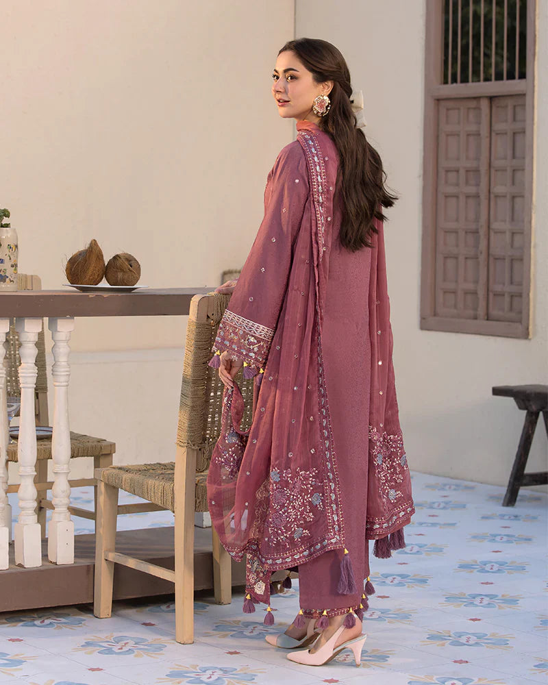 Allys 3pc Unstitched Luxury Lawn Embroidered Suit