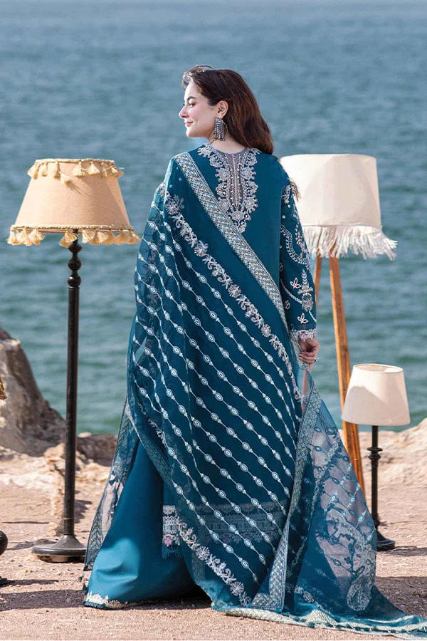 Qalamkar 3Pc Lawn Luxury Chikenkari Embroidered Suit