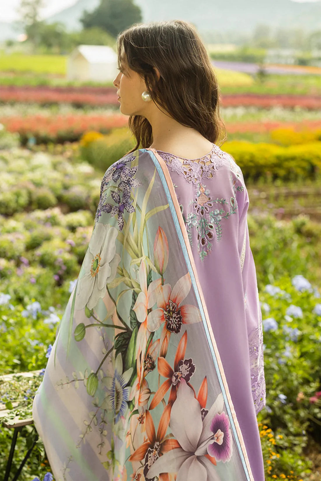 Mushq 3PC Unstitched Luxury Lawn Chikenkari Heavy Embroidered Suit