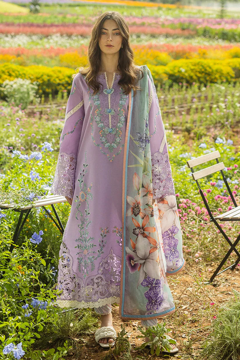 Mushq 3PC Unstitched Luxury Lawn Chikenkari Heavy Embroidered Suit