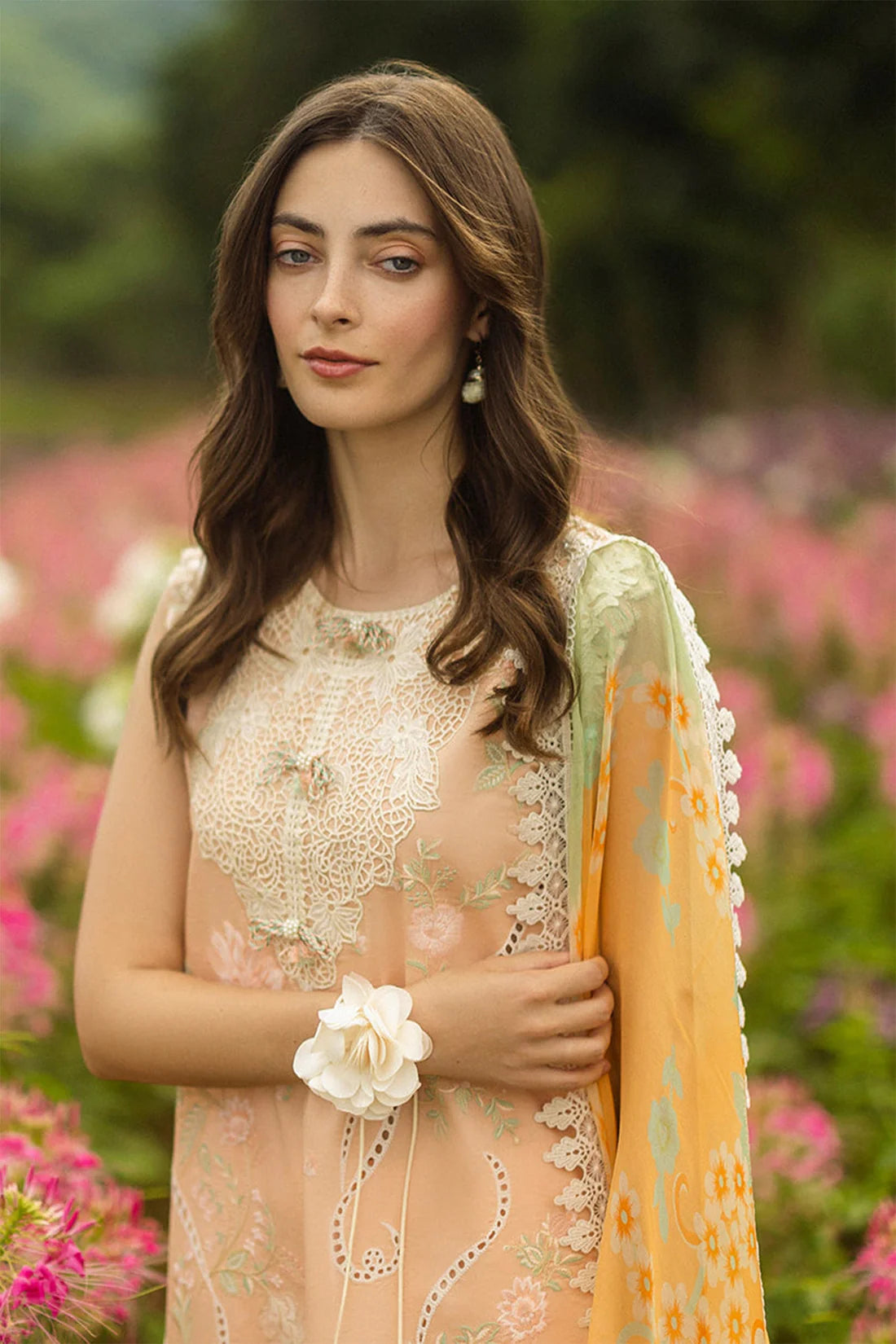 Mushq 3PC Unstitched Luxury Lawn Chikenkari Heavy Embroidered Suit