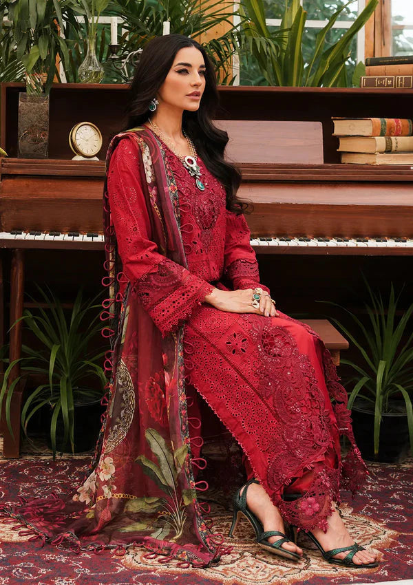 Kahf 3PC Unstitched Luxury Lawn Chikenkari Heavy Embroidered Suit