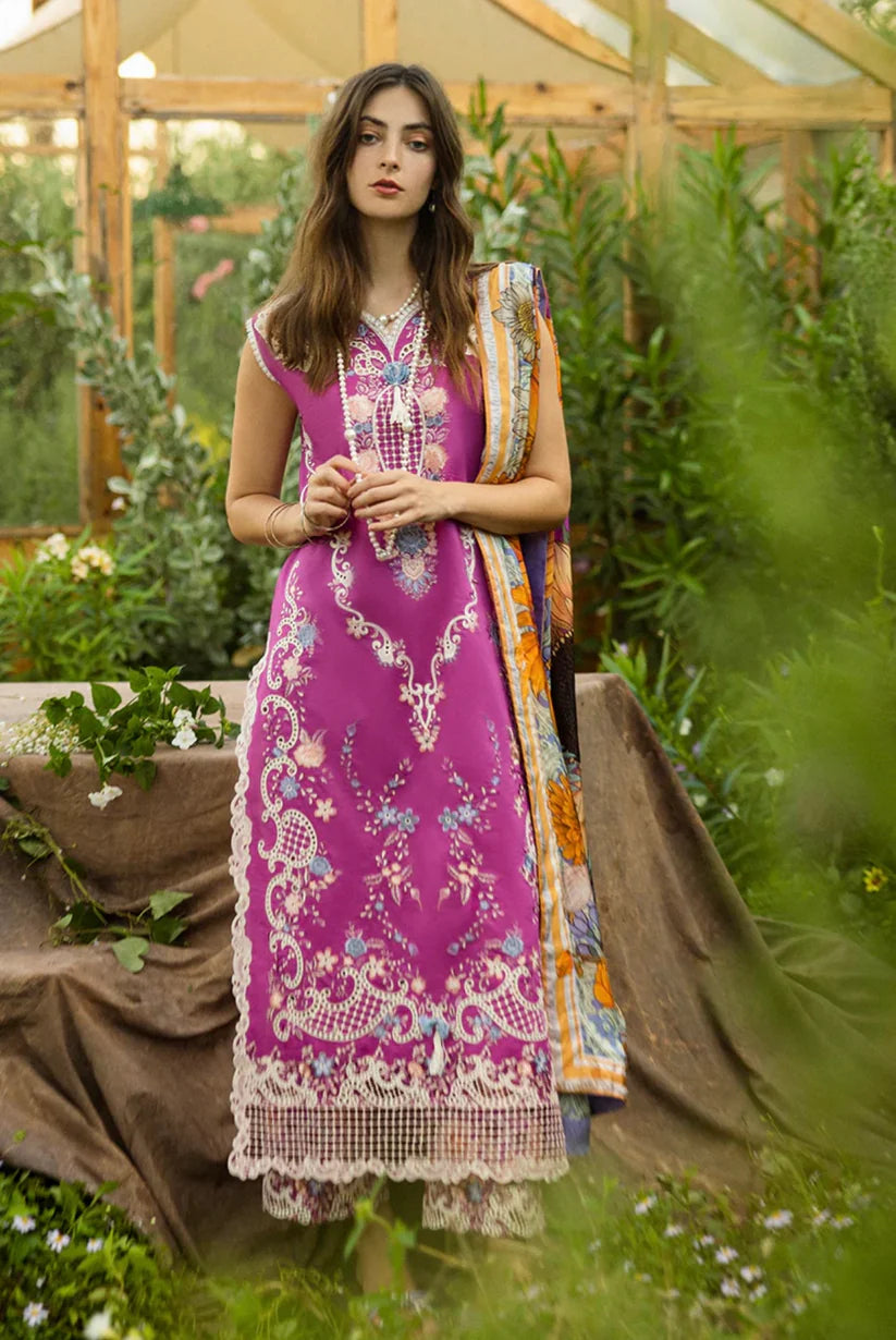 Muhsq 3PC Unstitched Luxury Lawn Chikenkari Heavy Embroidered Suit