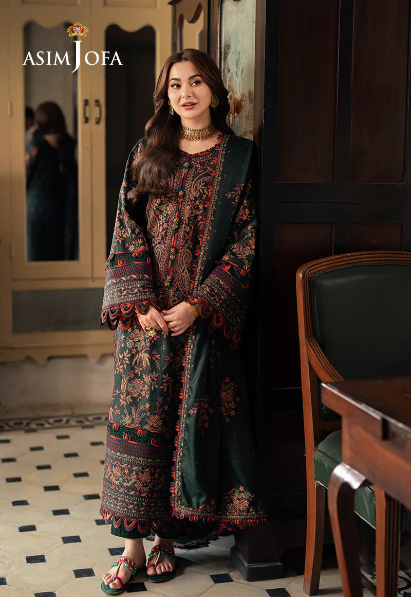 Asim Jofa 3PC Unstitched Luxury Lawn Heavy Embroidered Suit