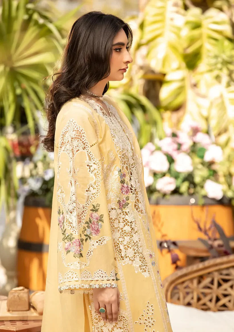Elaf 3PC Unstitched Luxury Lawn Chikenkari Heavy Embroidered Suit