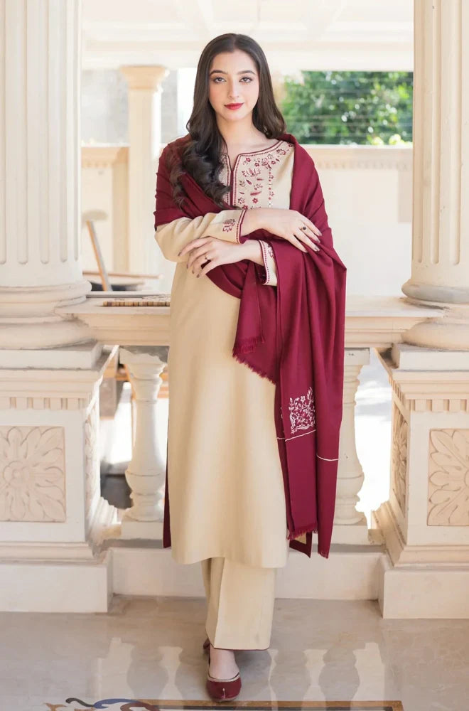 Asling 003 Unstitched Luxury Dhanak Heavy Embroidered 3PC Suit