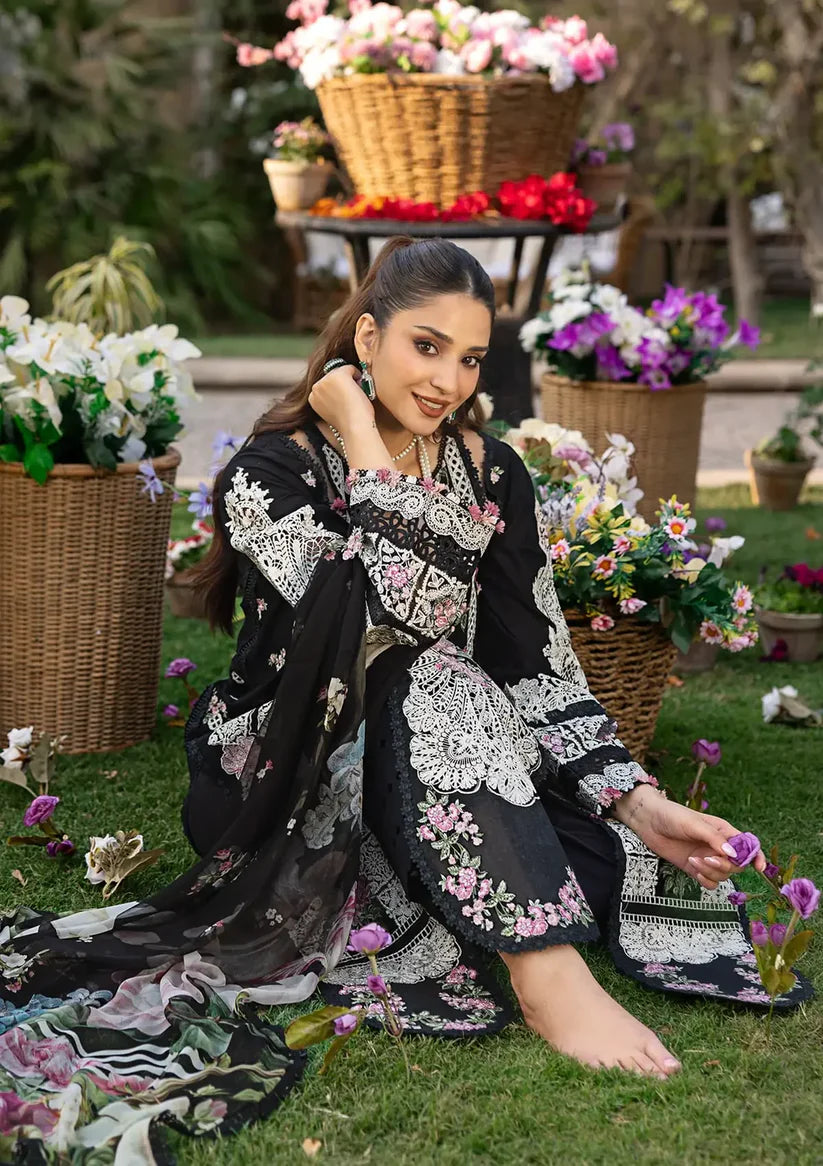 Elaf 3PC Unstitched Luxury Lawn Heavy Embroidered Suit