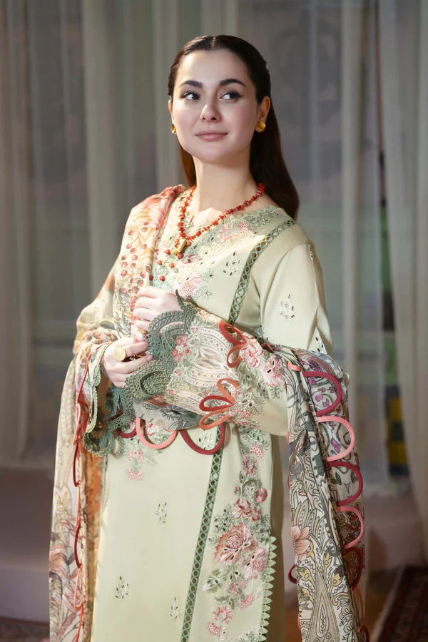 Jade 007 3PC Unstitched Luxury Dhanak Heavy Embroidered 3PC Suit
