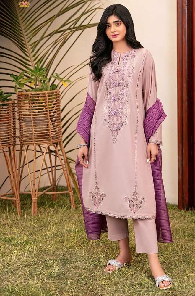 Asim Jofa 3PC Unstitched Luxury Lawn Embroidered Suit