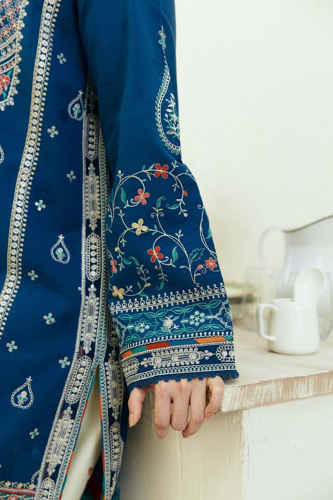 Zara Shahjahan 3PC Unstitched Luxury Lawn Heavy Embroidered Suit