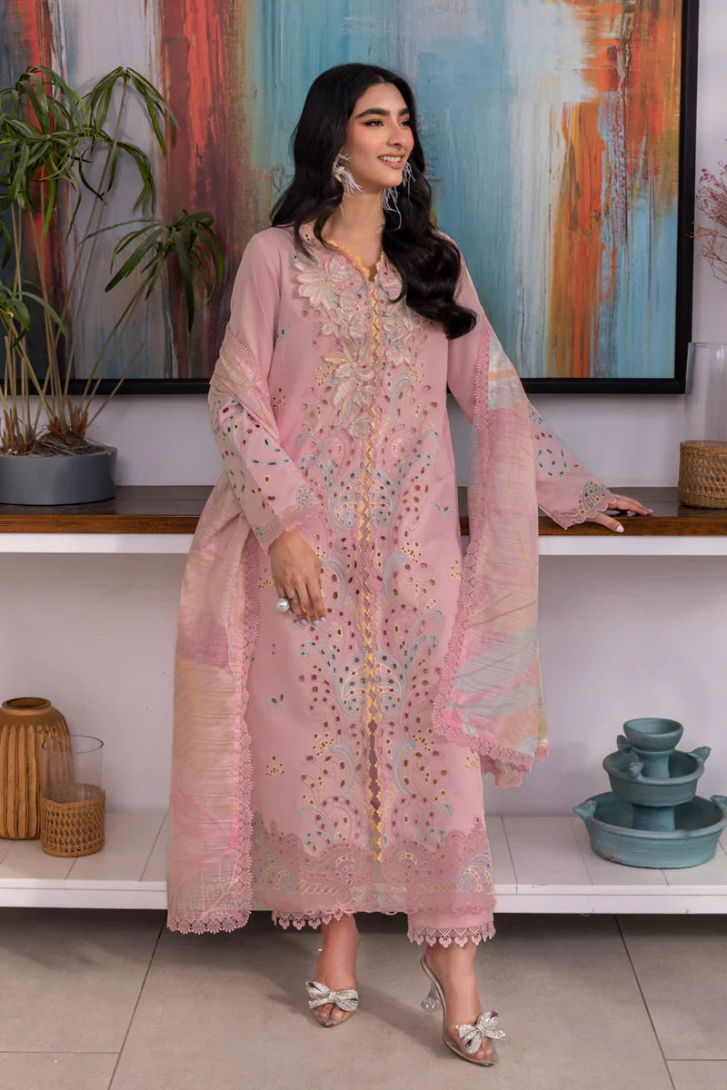 Rang Rasiya 3PC Unstitched Luxury Lawn Chikenkari Heavy Embroidered Suit
