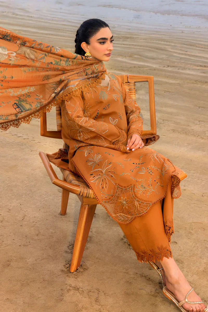 Rang Rasiya 3PC Unstitched Luxury Lawn Chikenkari Heavy Embroidered Suit