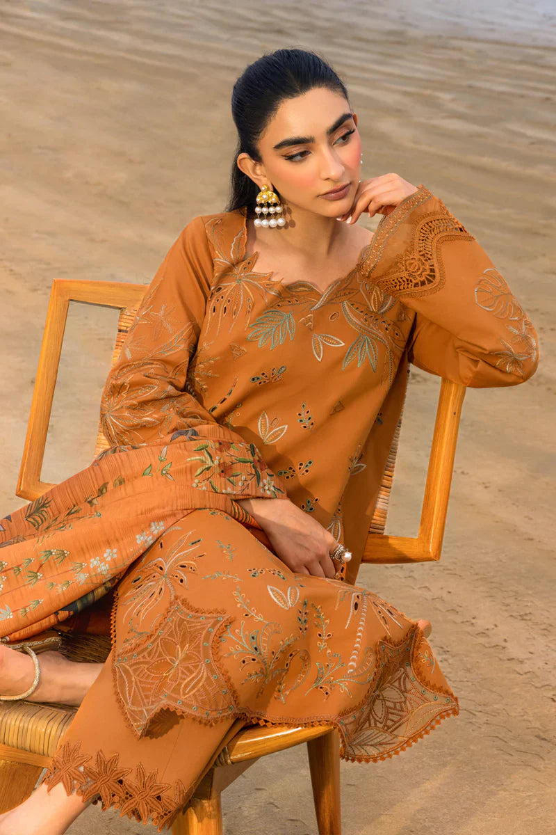 Rang Rasiya 3PC Unstitched Luxury Lawn Chikenkari Heavy Embroidered Suit
