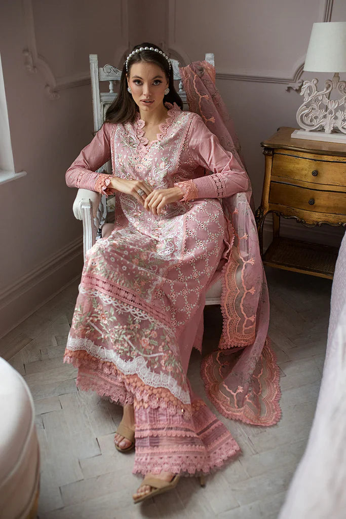 Sobia Nazir 3PC Unstitched Luxury Lawn Chikenkari Heavy Embroidered Suit