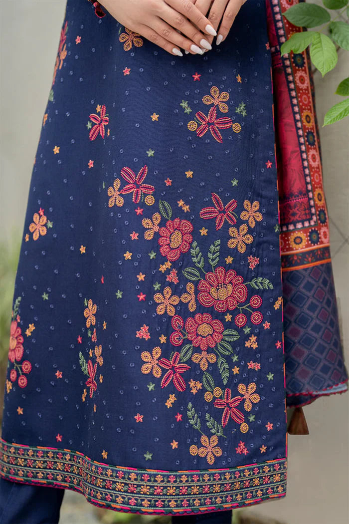 Jazmin 002 Unstitched Luxury Dhanak Heavy Embroidered 3PC Suit