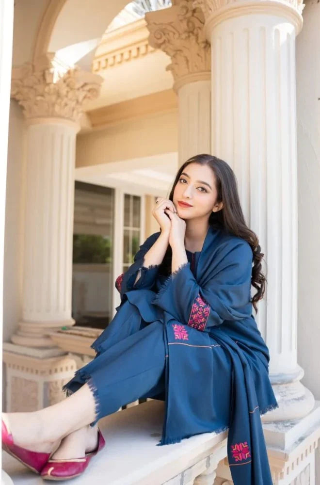 Asling 004 Unstitched Luxury Dhanak Heavy Embroidered 3PC Suit