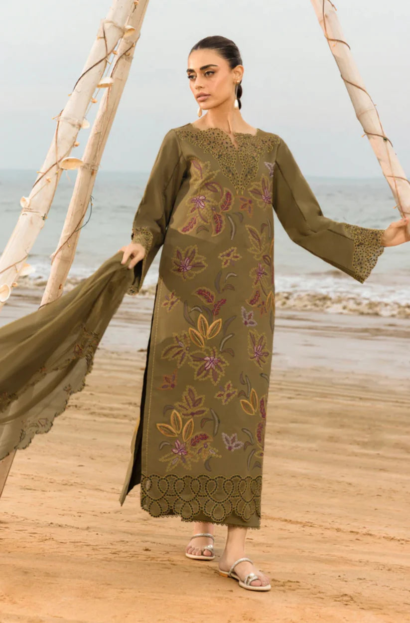 Rang Rasiya 3PC Unstitched Luxury Lawn Heavy Embroidered Suit