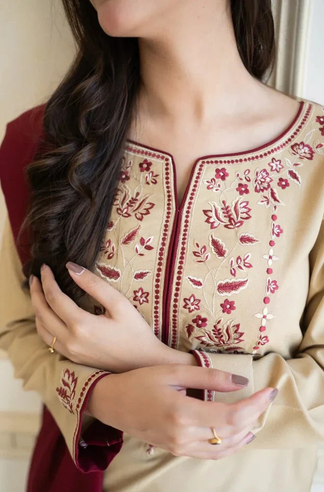 Asling 003 Unstitched Luxury Dhanak Heavy Embroidered 3PC Suit