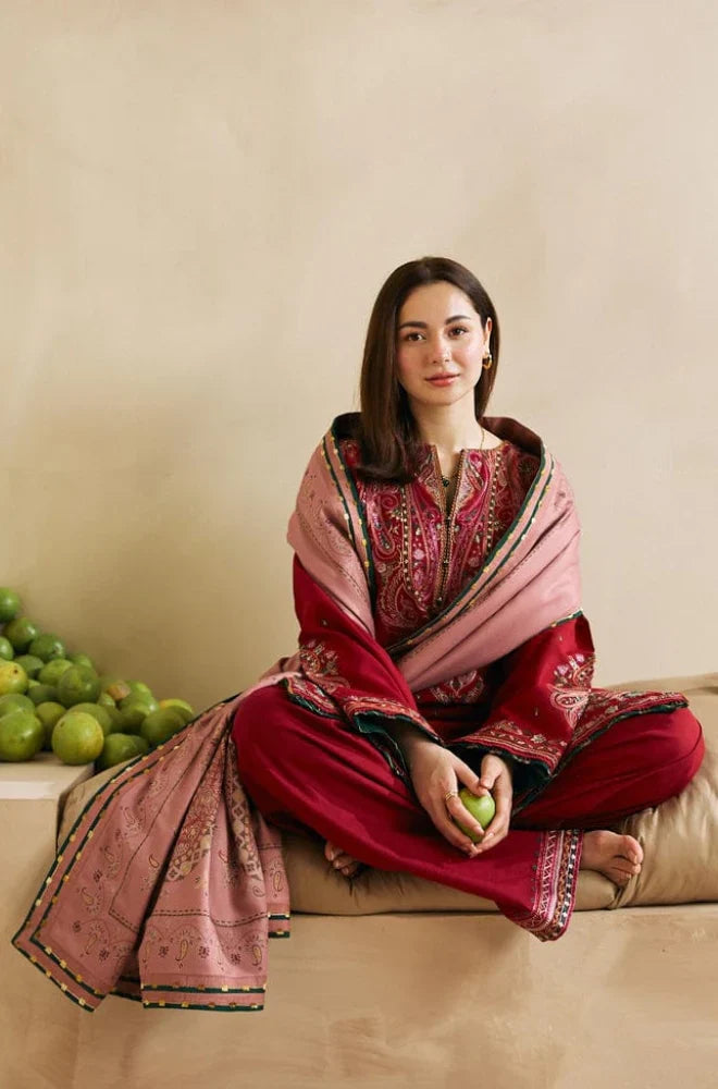 Zara Shahjahan 010 Unstitched Luxury Dhanak Heavy Embroidered 3PC Suit