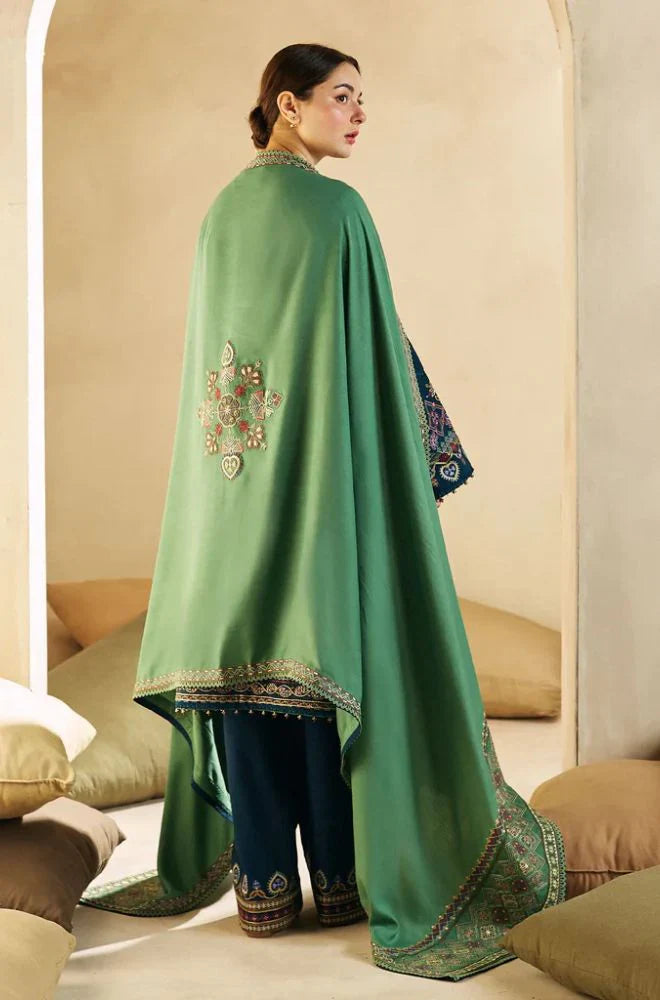 Zara Shahjahan 006 Unstitched Luxury Dhanak Heavy Embroidered 3PC Suit
