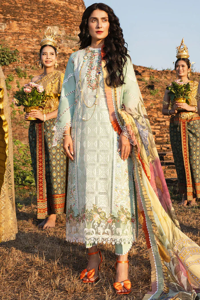 Mushq 3PC Unstitched Luxury Lawn Heavy Embroidered Suit