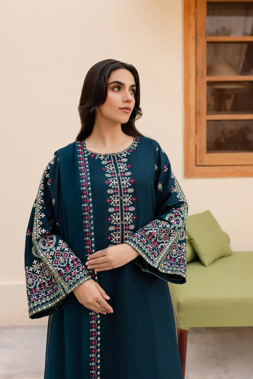 Batik 001 Unstitched Luxury Dhanak Heavy Embroidered 3PC Suit