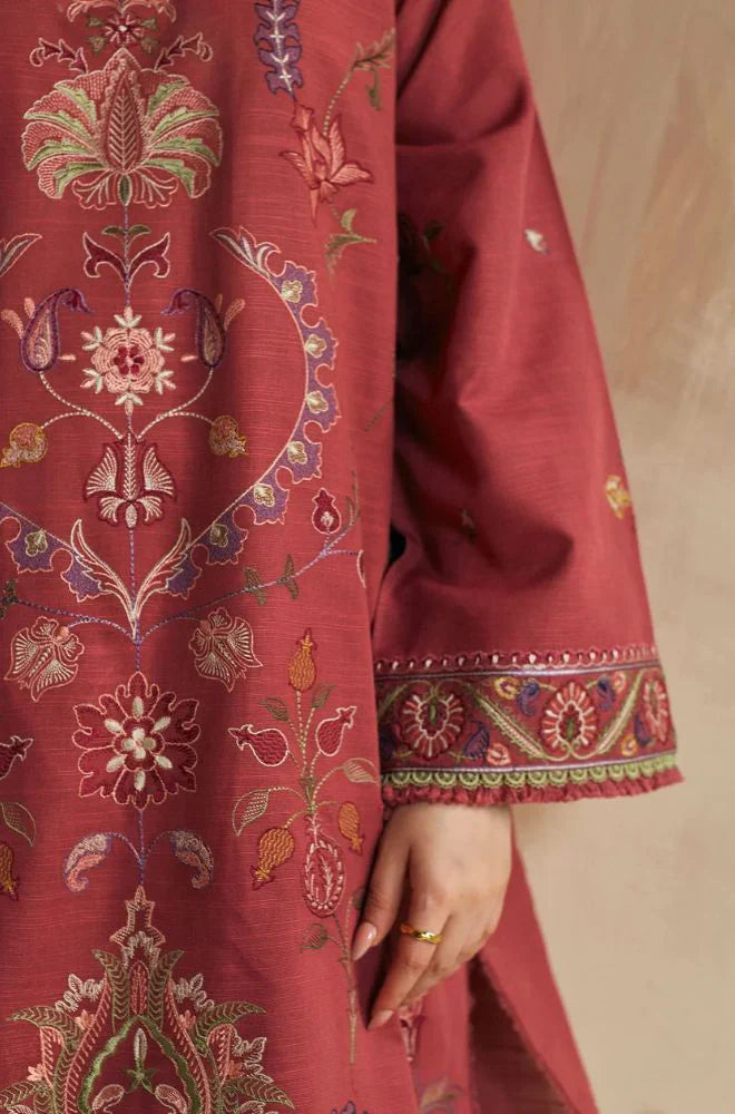 Zara Shahjahan 004 Unstitched Luxury Dhanak Heavy Embroidered 3PC Suit