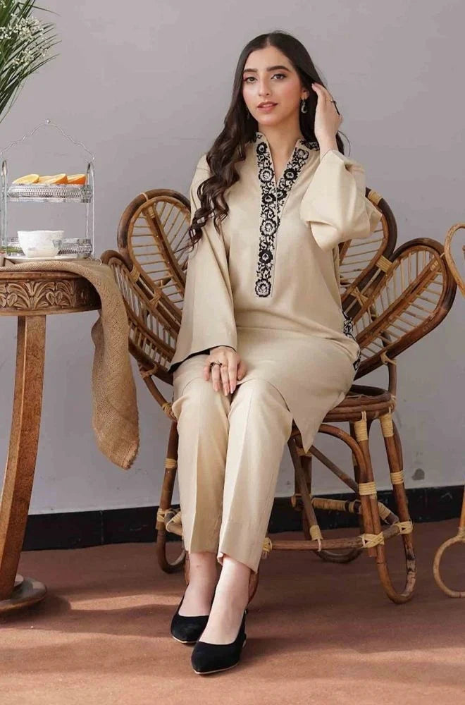 Asling 010 Unstitched Luxury Dhanak Heavy Embroidered 3PC Suit