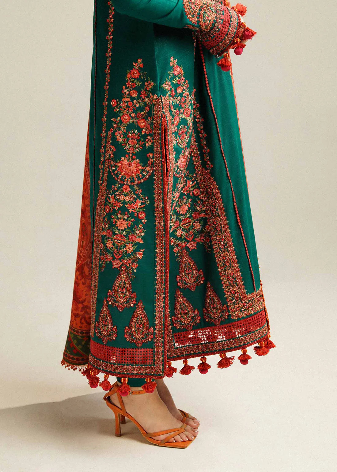 Hussain Rehar 3PC Unstitched Luxury Lawn Heavy Embroidered Suit