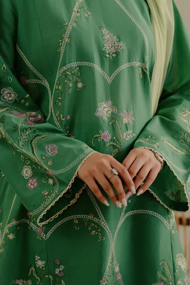 Zara Shahjahan 3PC Unstitched Luxury Lawn Heavy Embroidered Suit