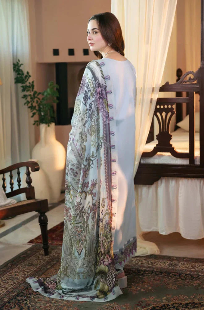 Jade 003 Unstitched Luxury Dhanak Chikenkari Heavy Embroidered 3PC Suit