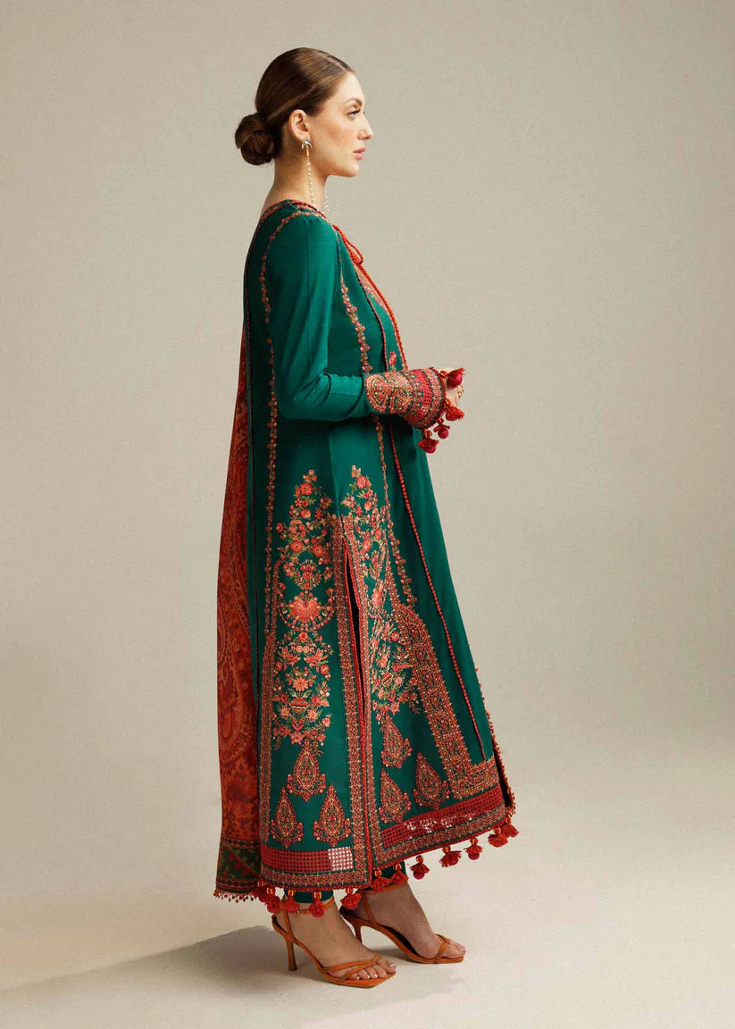 Hussain Rehar 007 Unstitched Luxury Dhanak Heavy Embroidered 3PC Suit