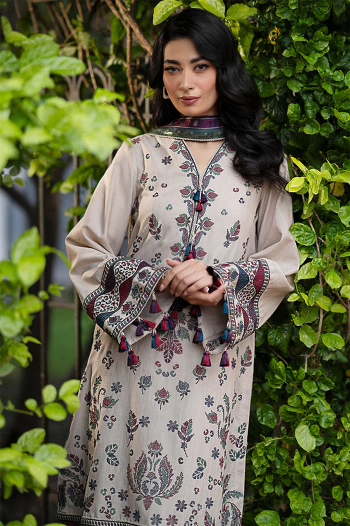 Jazmin 001 Unstitched Luxury Dhanak Heavy Embroidered 3PC Suit