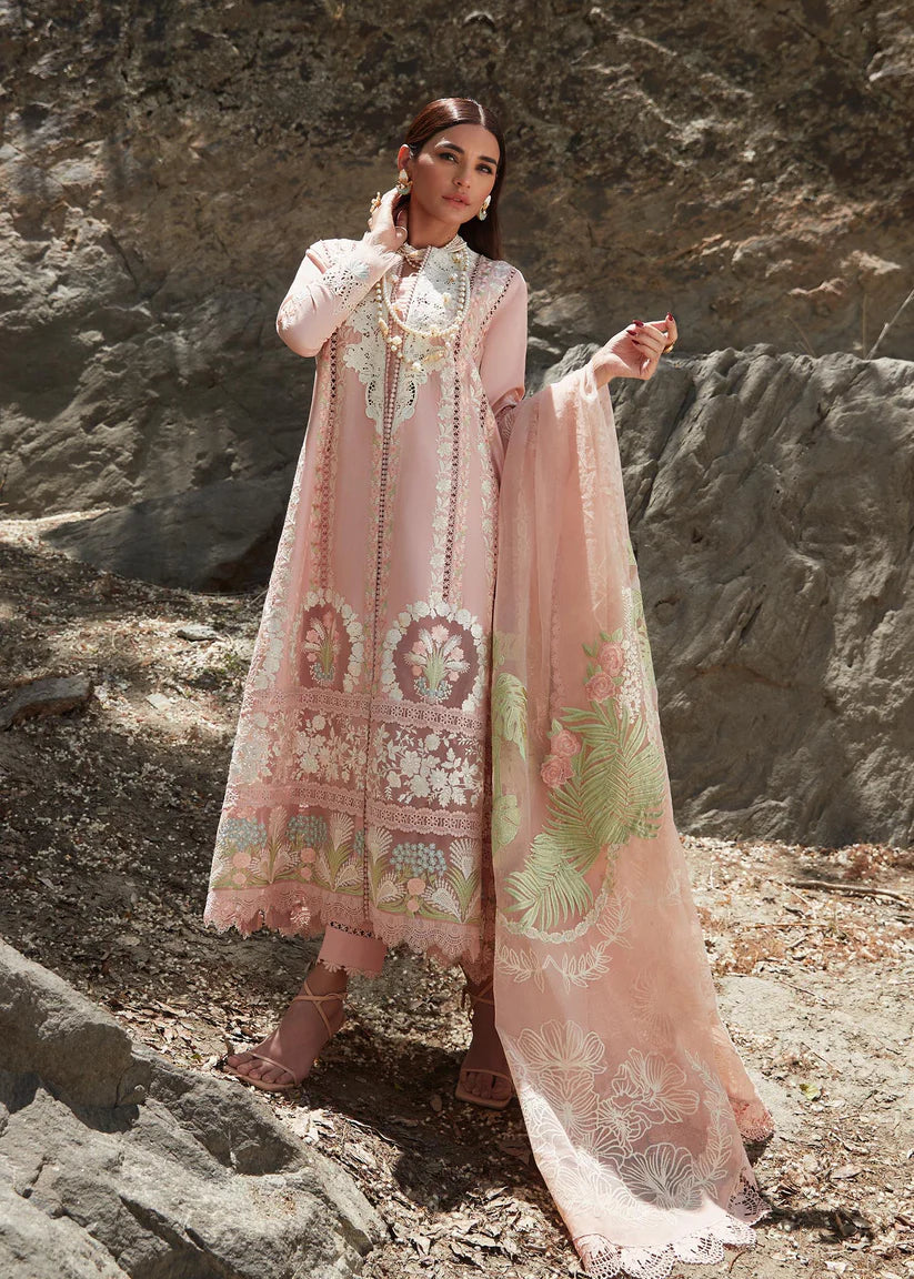 Crimson 3PC Unstitched Luxury Lawn Heavy Embroidered Suit