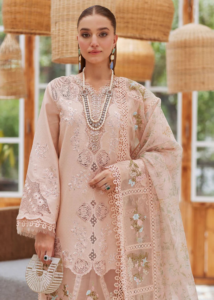 Crimson 3PC Unstitched Luxury Lawn Chikenkari Heavy Embroidered Suit