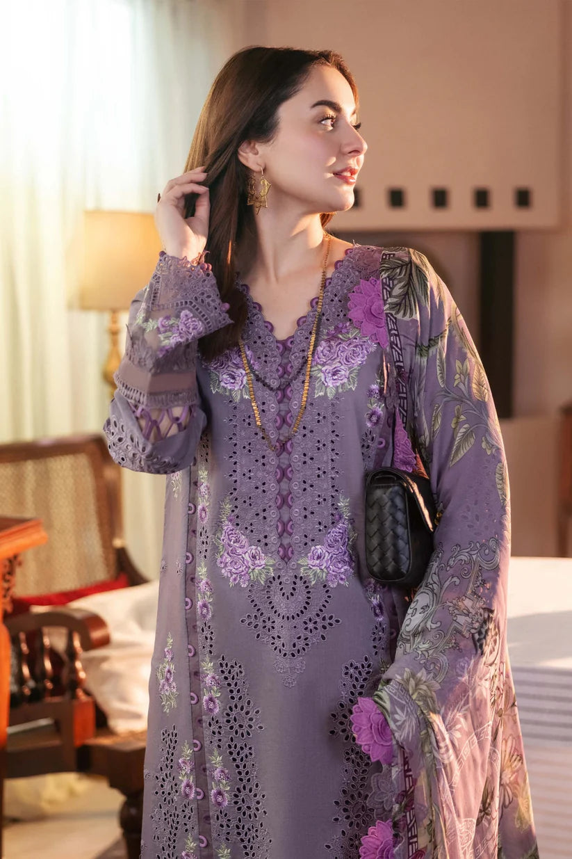Jade 001 Unstitched Luxury Dhanak Chikenkari Heavy Embroidered 3PC Suit