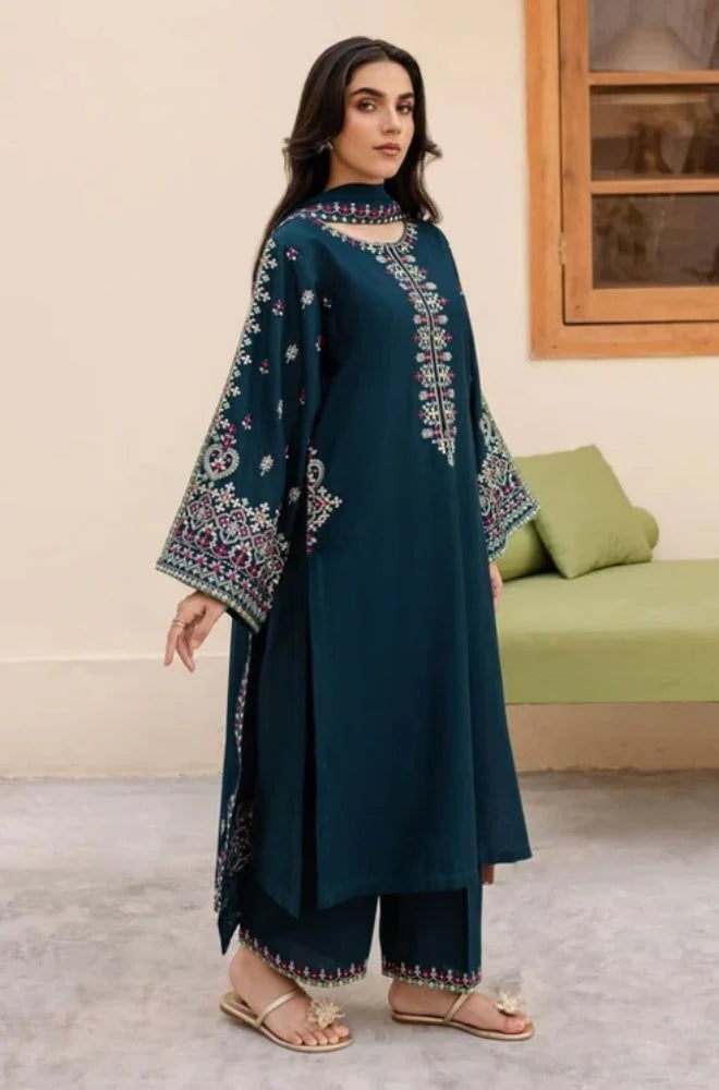 Batik 001 Unstitched Luxury Dhanak Heavy Embroidered 3PC Suit