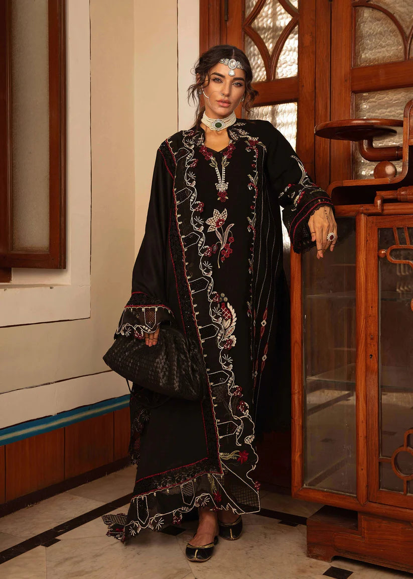 Crimson 3PC Unstitched Luxury Lawn Heavy Emb Suit