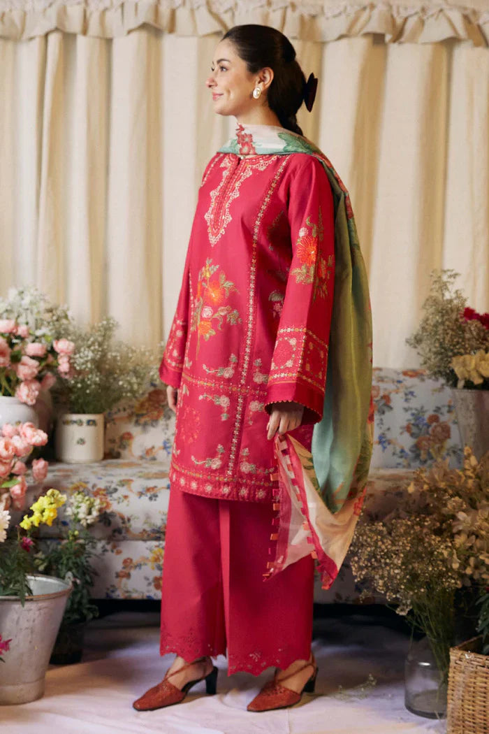 Zara Shahjahan 3PC Unstitched Luxury Lawn Heavy Embroidered Suit