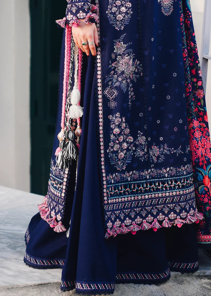 Hussain Rehar 008 Unstitched Luxury Dhanak Heavy Embroidered 3PC Suit