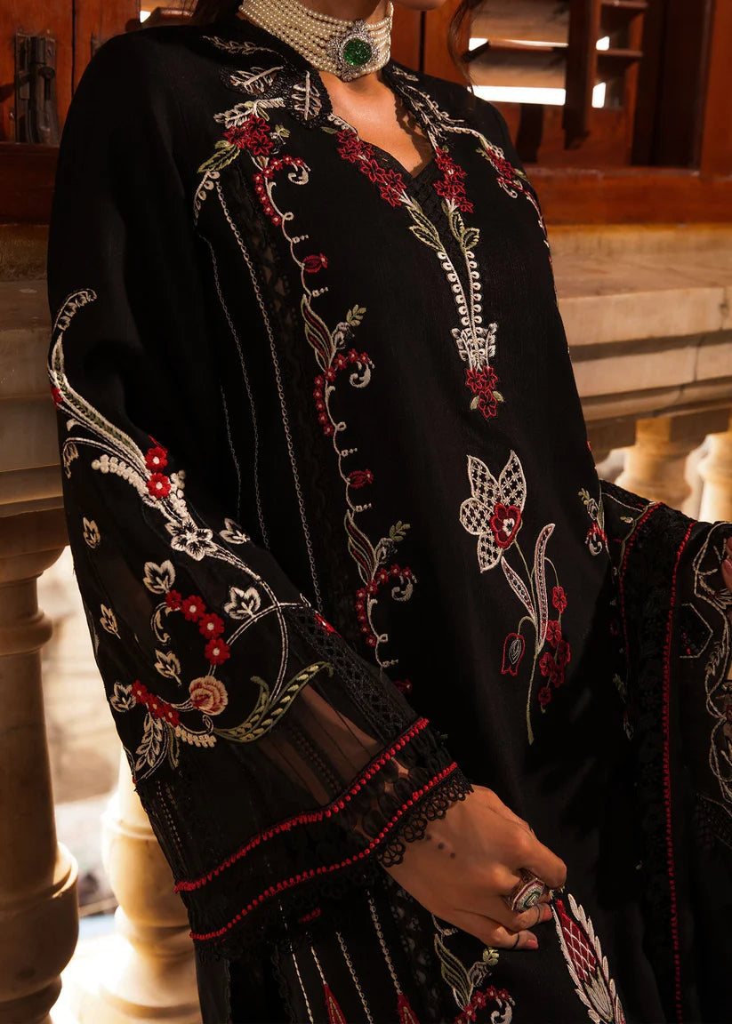 Crimson 3PC Unstitched Luxury Lawn Heavy Emb Suit