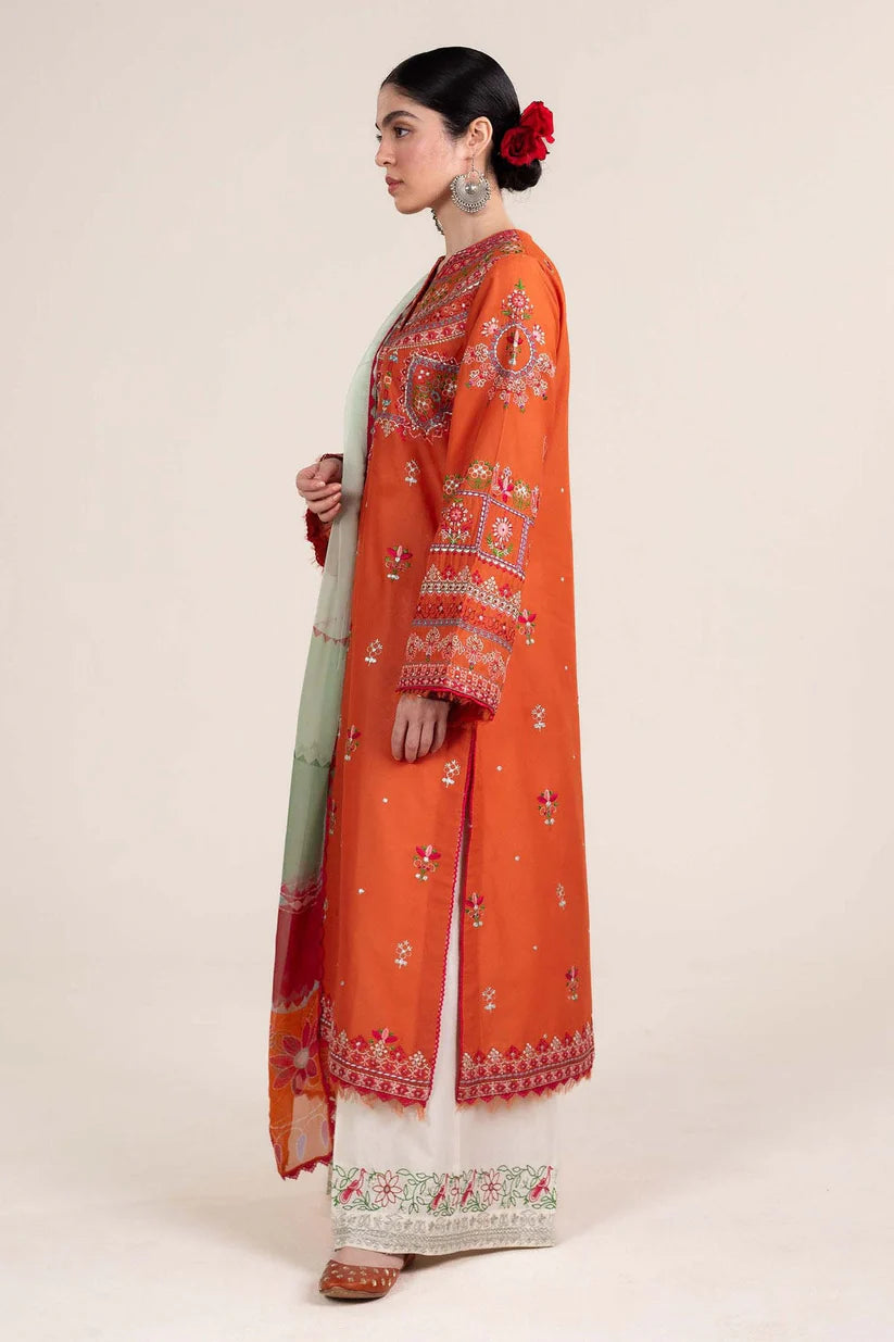 Zara Shahjahan FF032-A Luxury Embroidered Lawn 3Pc Suit