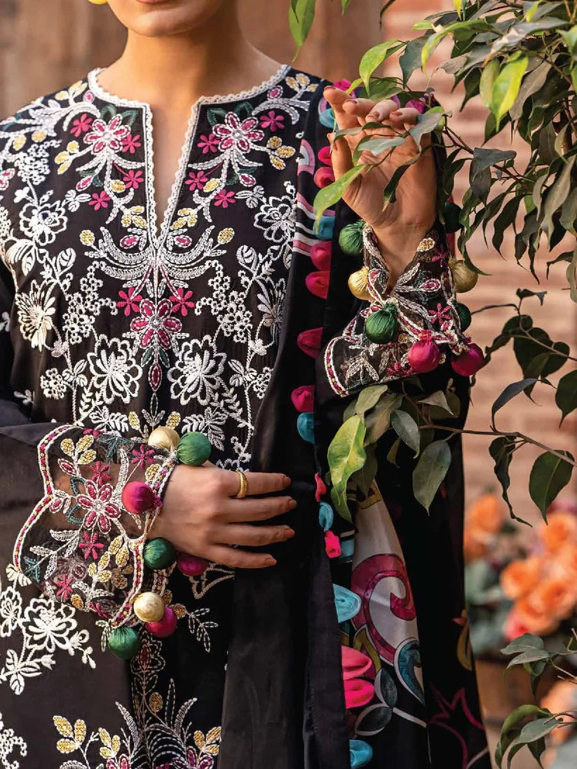Mushq 3PC Unstitched Luxury Lawn Heavy Embroidered Suit