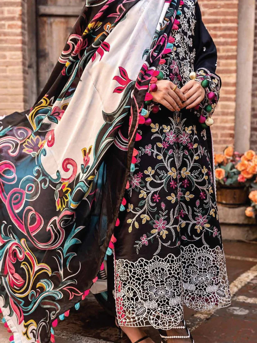 Mushq 3PC Unstitched Luxury Lawn Heavy Embroidered Suit