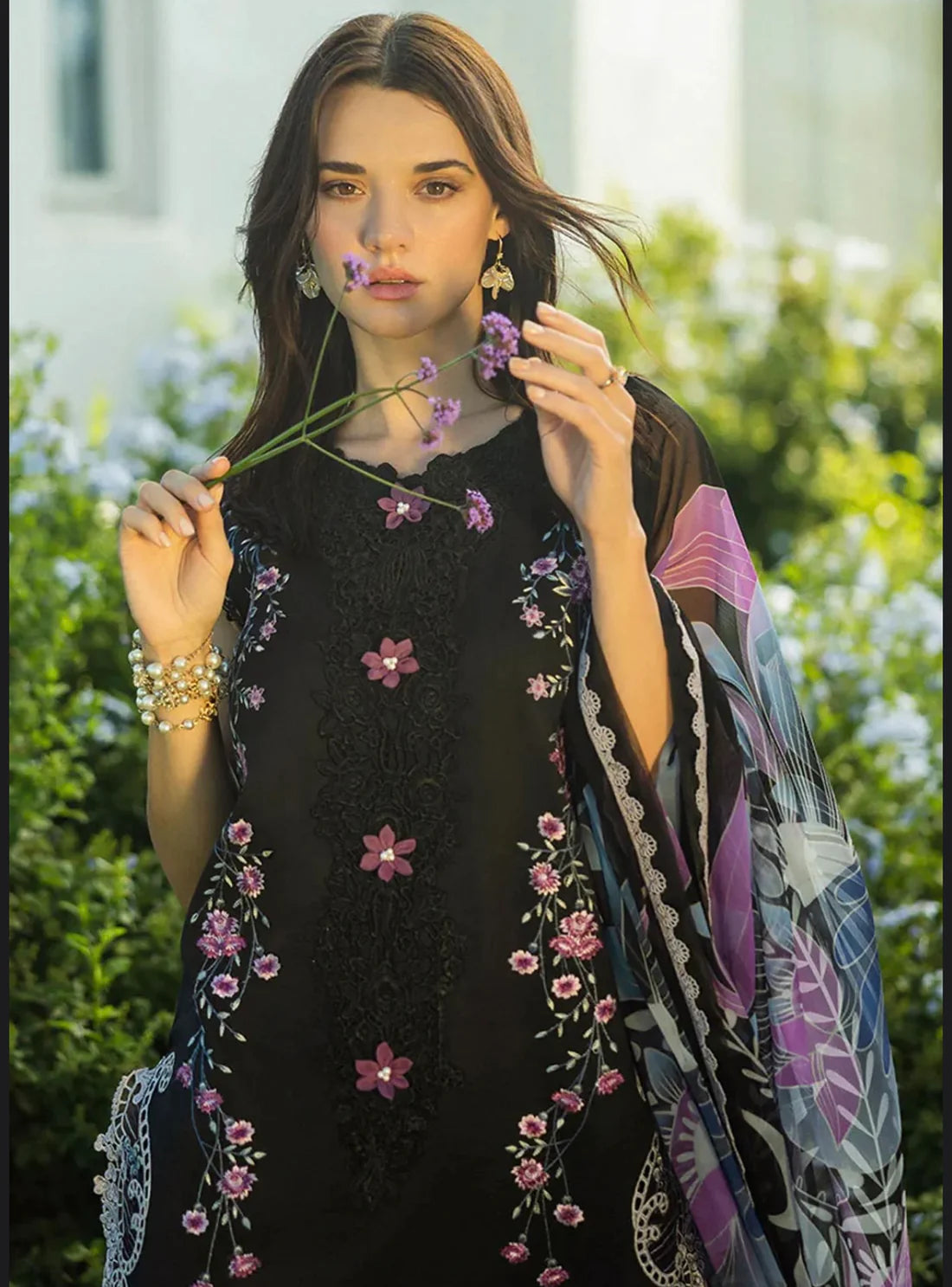 Mushq 3PC Unstitched Luxury Lawn Chikenkari Heavy Embroidered Suit